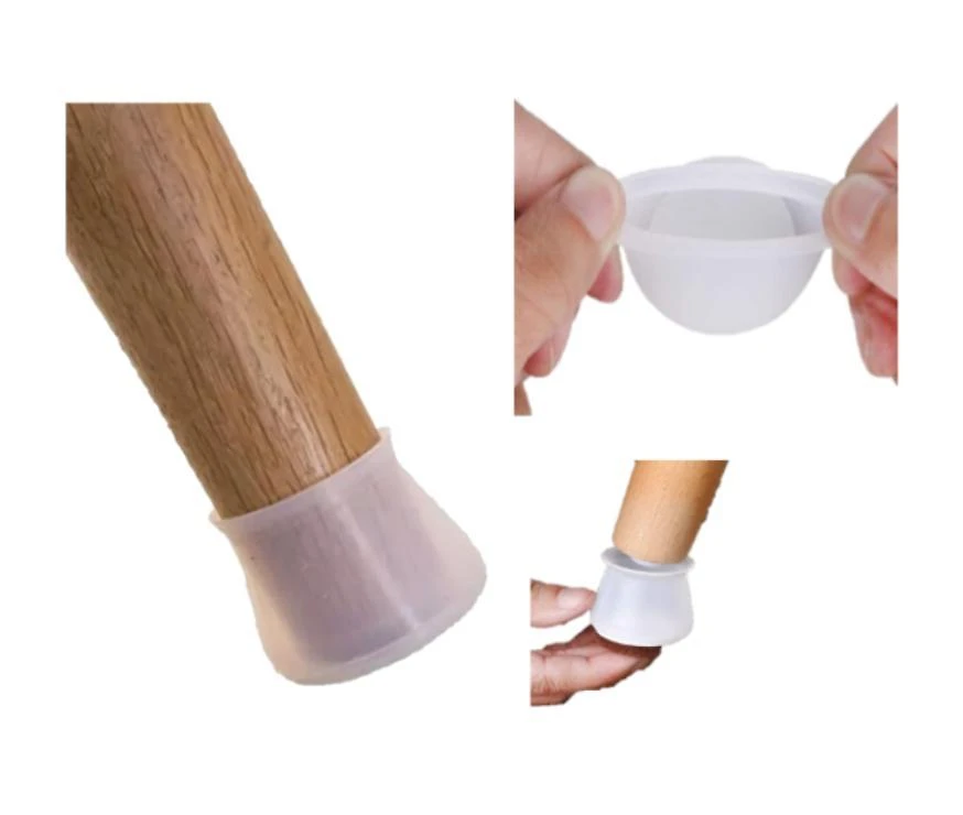 Miniatura Protetor Para Pé De Cadeira Móvel Capa Silicone Impermeável