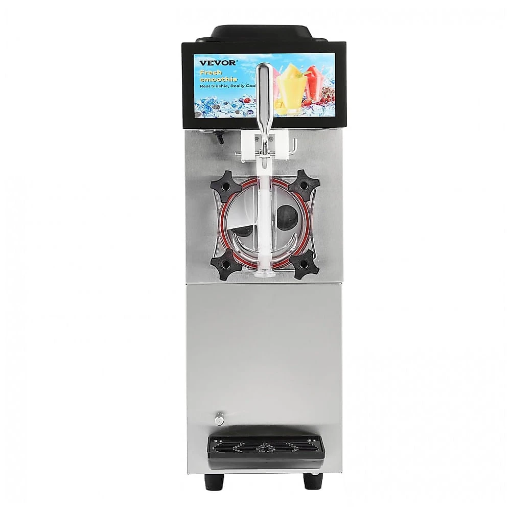 Máquina de Slush Raspadinha VEVOR XN120C 12L Tanque Único Comercial Inox 240V