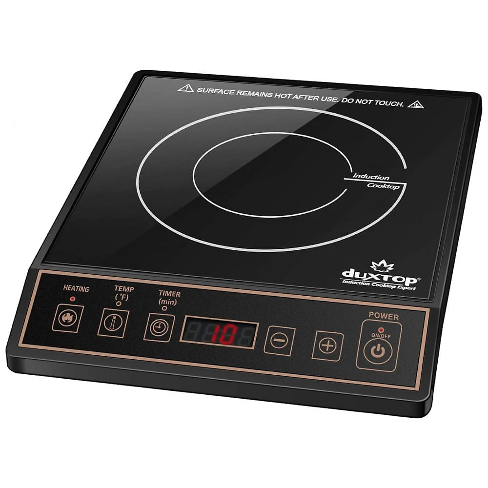 Duxtop 1800W Cooktop de Indução Portátil, Queimador de Bancada, Cor Ouro 9120MCBTM20B
