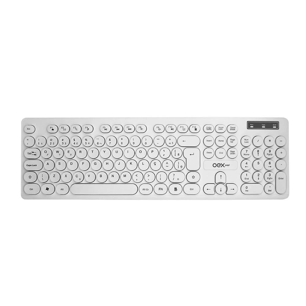 Teclado pop oex  tc400 branco