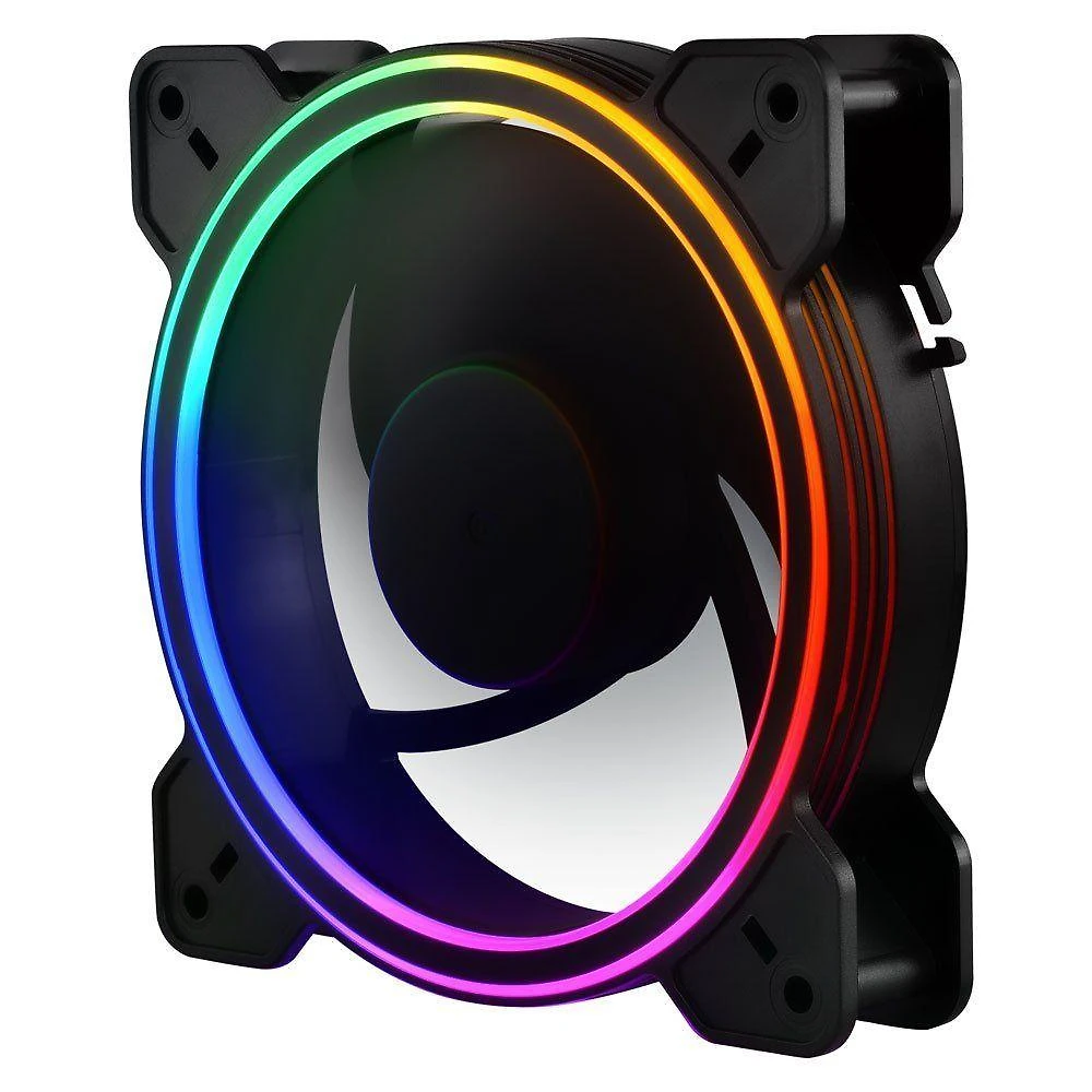 Cooler Fan para Gabinete 12cm F12fix com LED de 5 Cores Fixas Conector Molex Evus