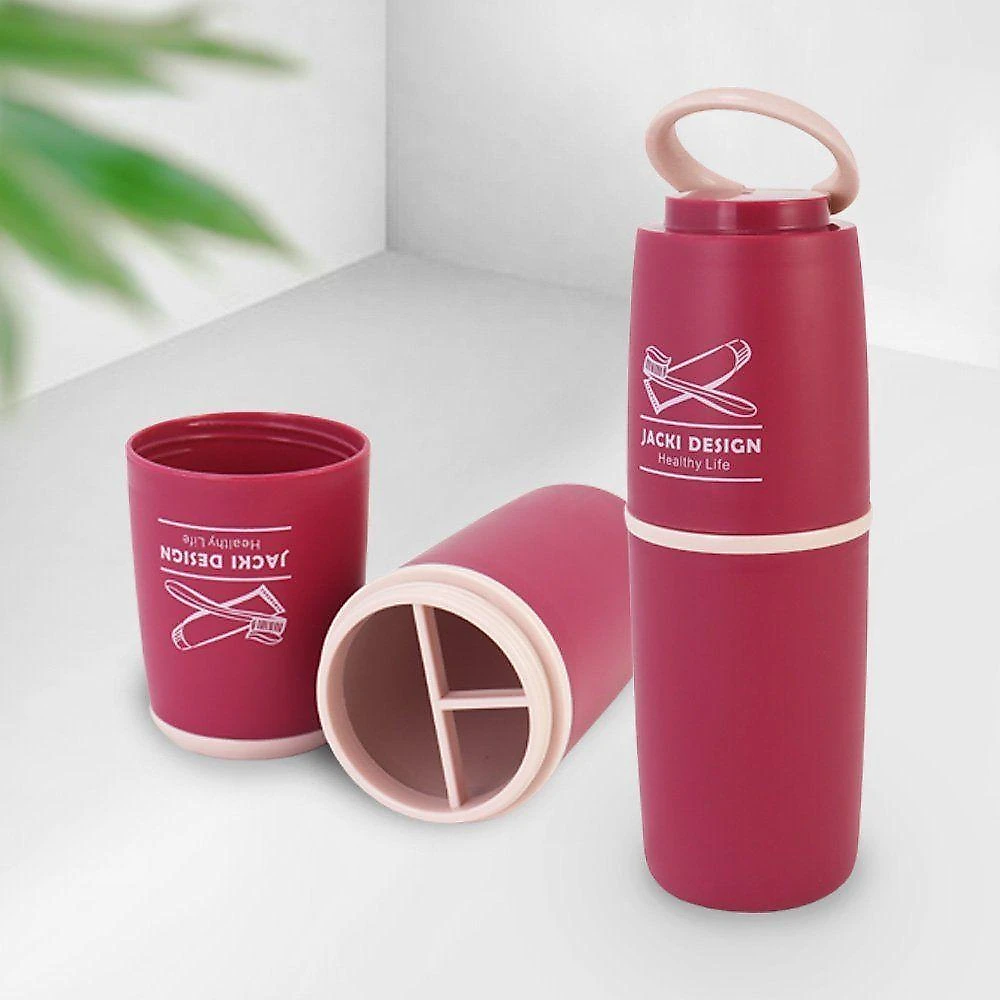 Kit Bolsa De Viagem + Porta Escova De Dente + Frascos De Viagem 10 Peças Vinho