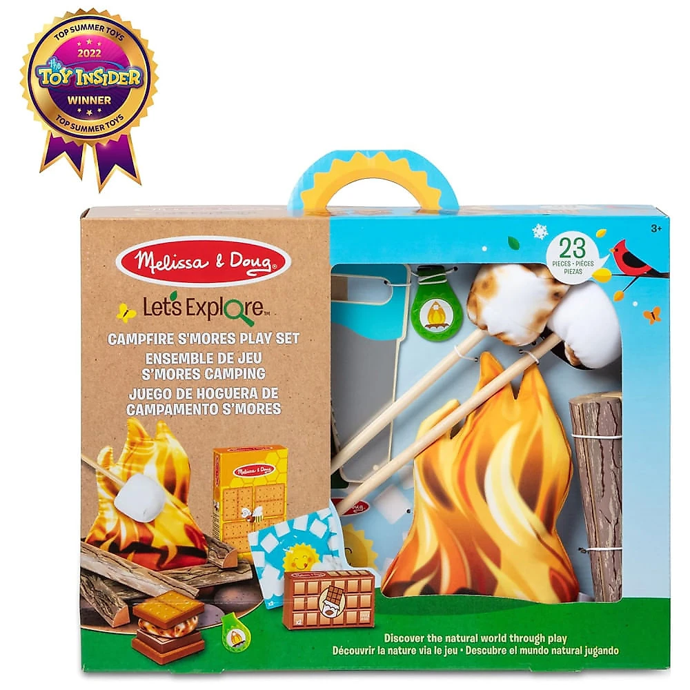 Kit Fogueira Infantil Campfire S Mores com 23 Peças para Crianças Acima de 3 Anos, Melissa & Doug