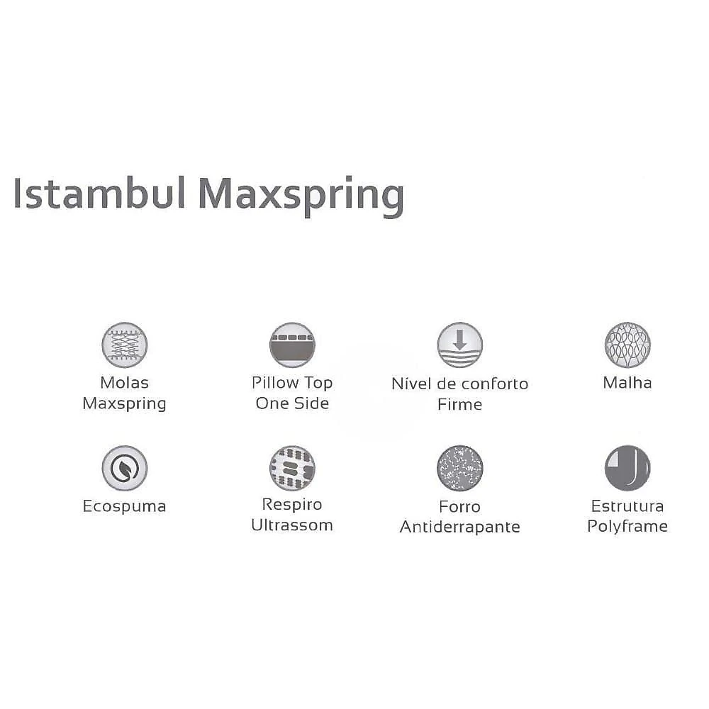 Cama Box com Colchão Casal Istambul Euro Pillow Molas Ensacadas Suede Bege Herval