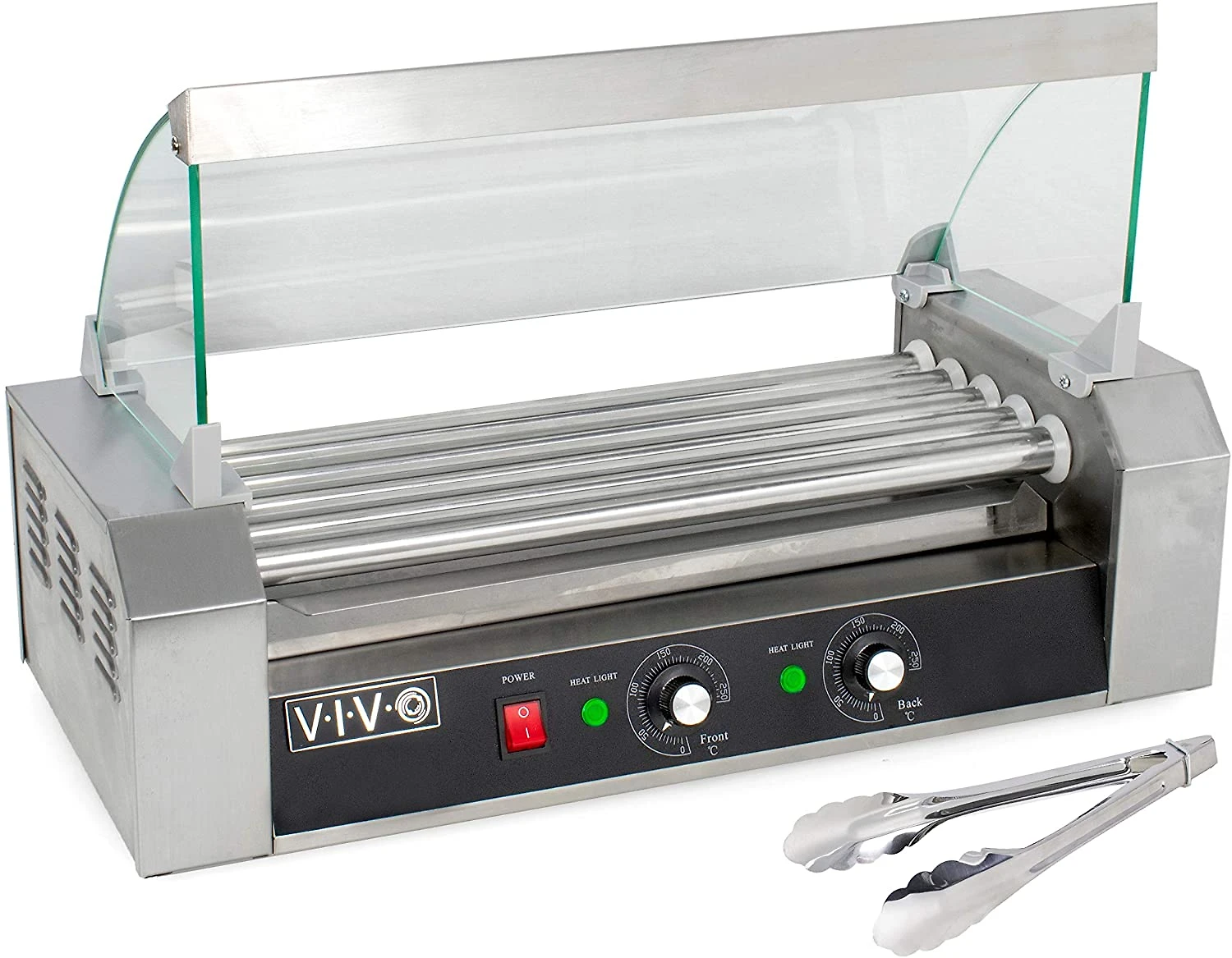 VIVO Electric 12 Hot Dog and 5 Roller Grill Warmer Cooker