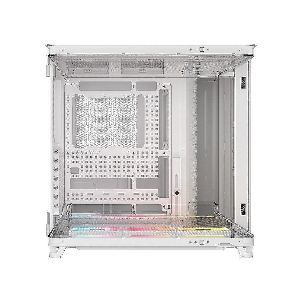 Gabinete Gamer Corsair AIR 5400, Mid-Tower, com 3 Fans LX-R iCUE LINK, Lateral em Vidro, Branco - CC-9011321-WW