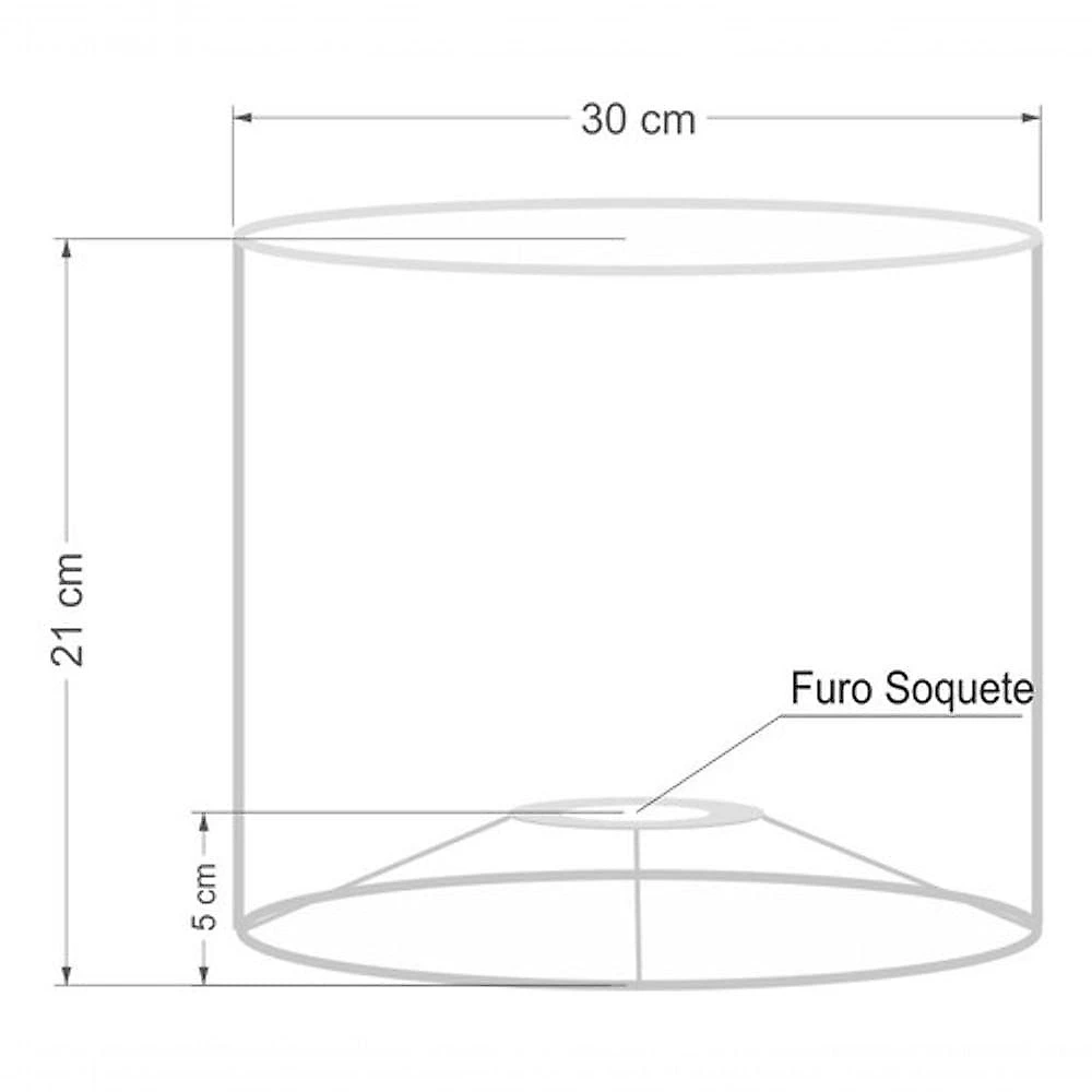 Cúpula Abajur E Luminária Cilíndrica Vivare Cp-7011 ø30x21cm - Bocal Nacional Verde-limão