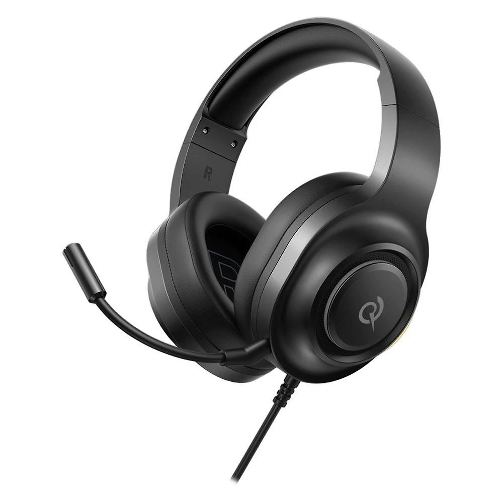 Headset Gamer com Fio QCY Heroad V200 USB Surround 7.1 para PC PS4 PS5 Preto