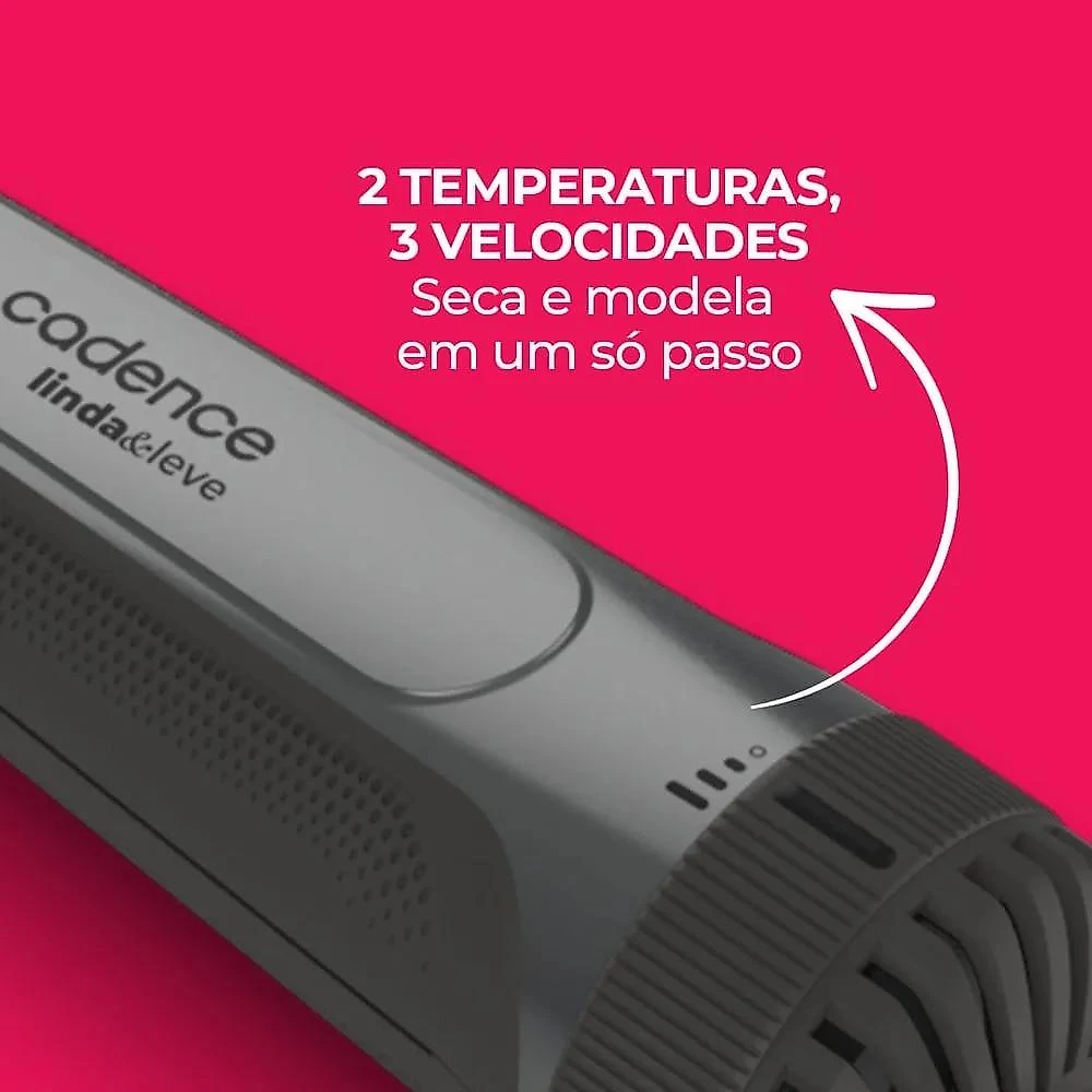 Escova Secadora Cadence Linda&Leve 4 em 1 - Bivolt