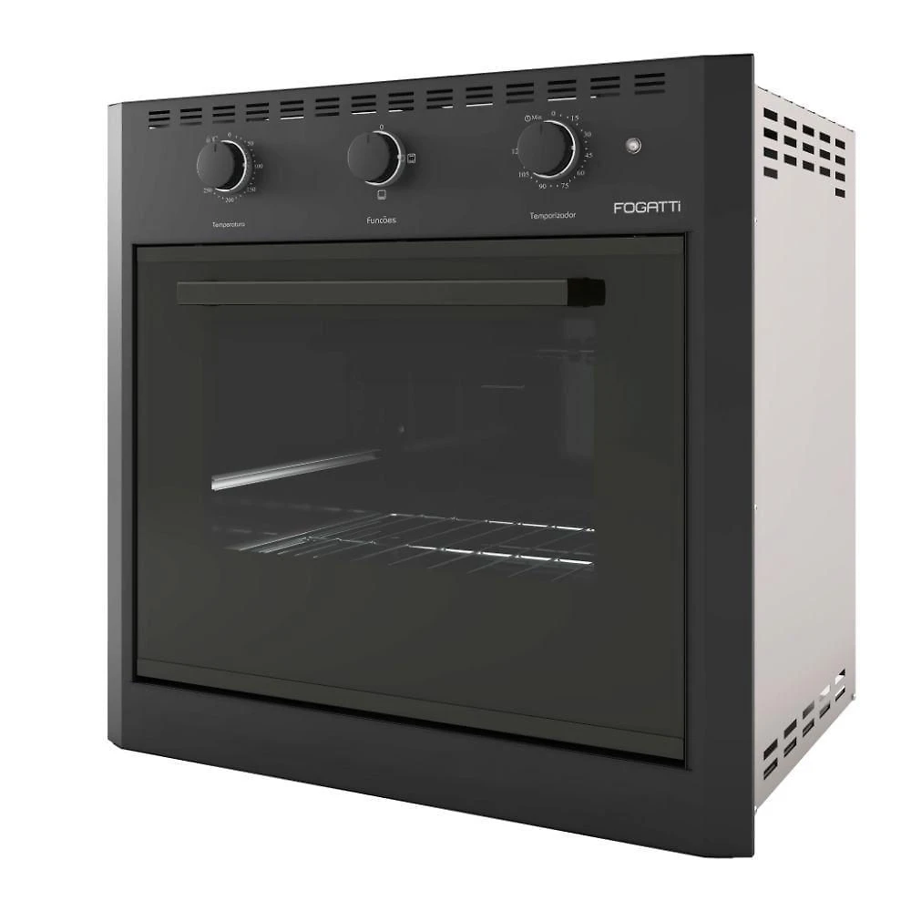 Forno Elétrico de Embutir Fogatti E60 60L 1750W Grill Preto 110V