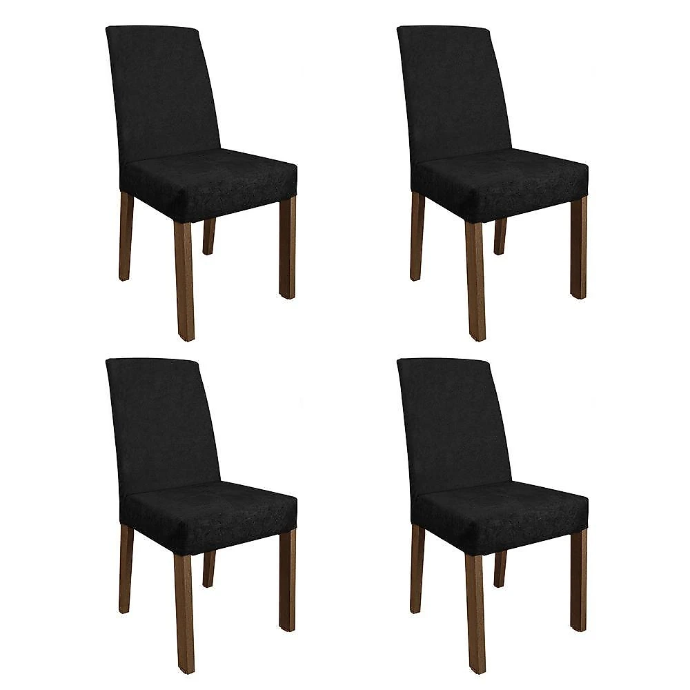 Kit 4 cadeiras de jantar 4255 rustic/oxford madesa
