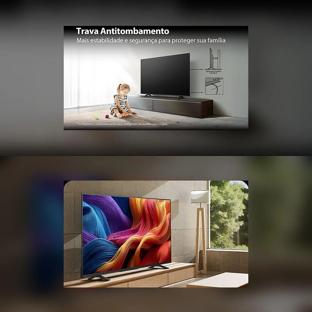 Smart TV Toshiba 50V45SS 50 QLED Full HD Preto Bivolt