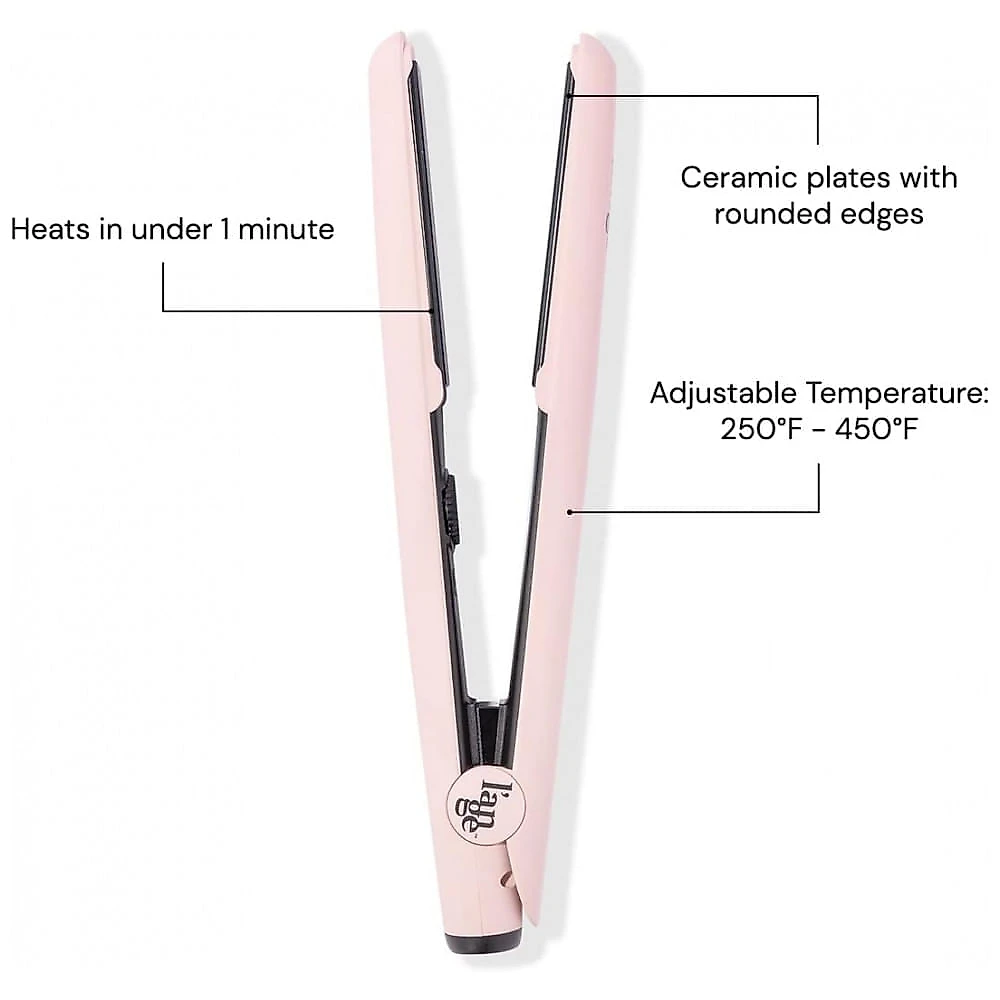 Chapinha Prancha de Cabelo Profissional com Placas Revestidas de Cerâmica, Bivolt, LANGE HAIR 2431, Rosa