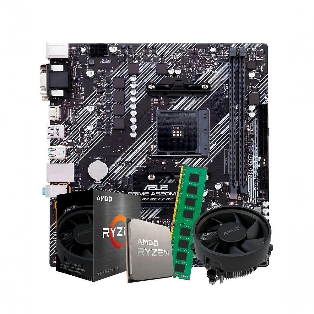 Kit de Computador Ryzen 5 5600gt Placa A520 Ddr4 16gb Cooler Amd Tob Computers