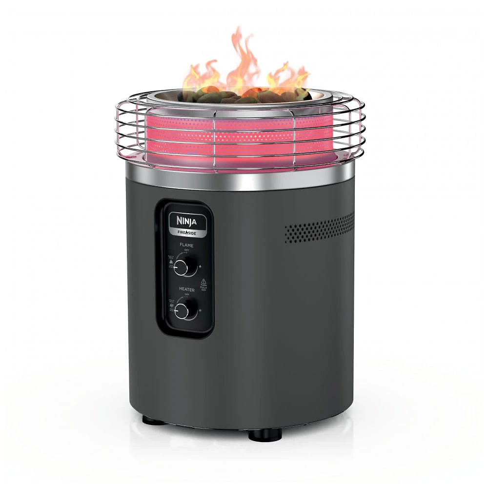 Ninja Fireside360 - Aquecedor Externo e Fogueira Portátil 3 Modos, Chama Sem Fumaça, Controle Fácil, 80.000 BTUs