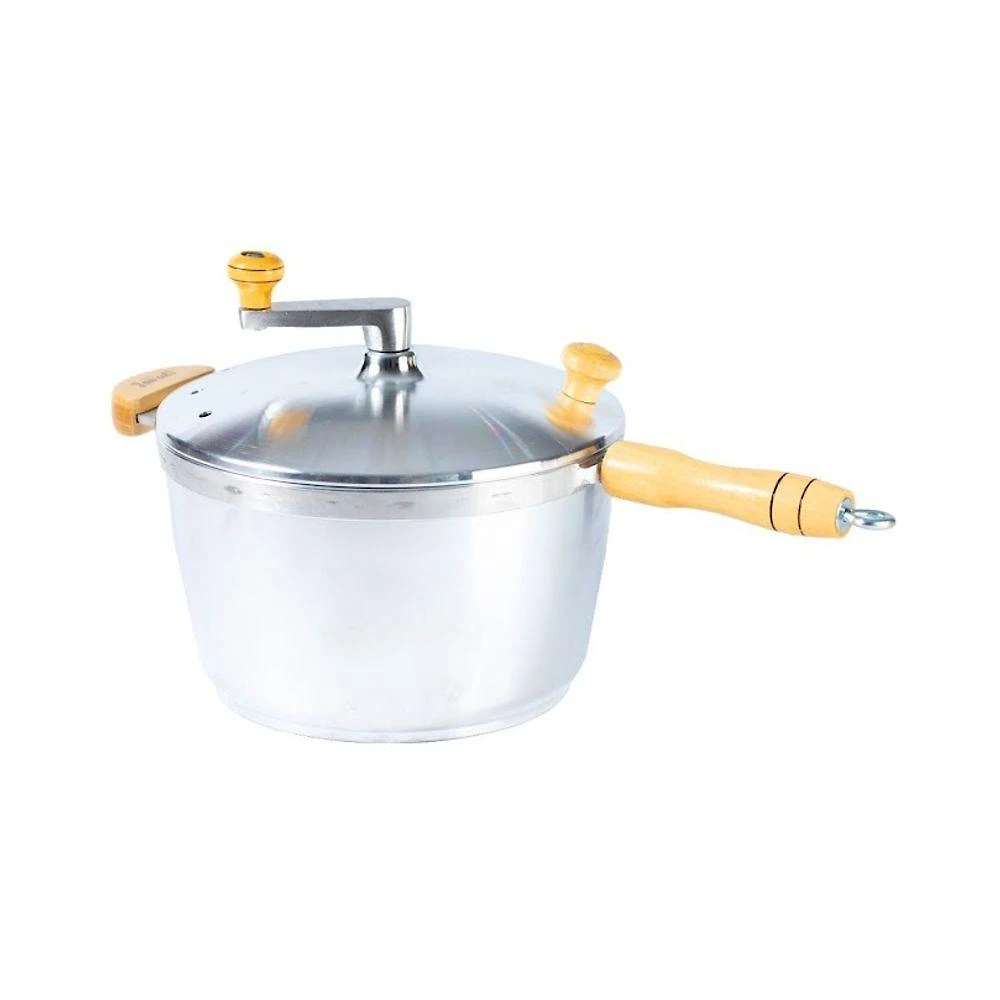 Pipoqueira Alumínio Polido Pipoca Doce Salgada 5100ML 24cm Prata Javali