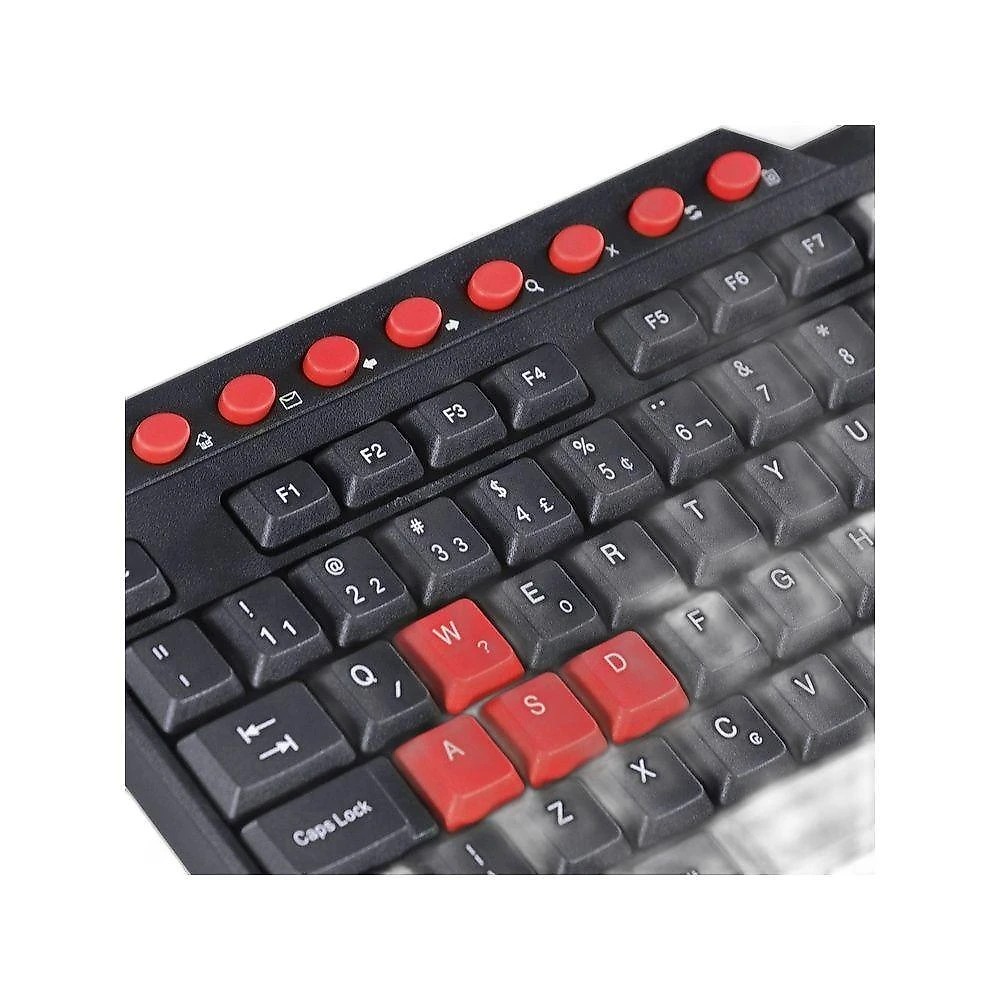 Teclado Gamer Vinik GT100 ABNT2 com Anti-Ghosting e Resistência a Derramamento Preto e Vermelho
