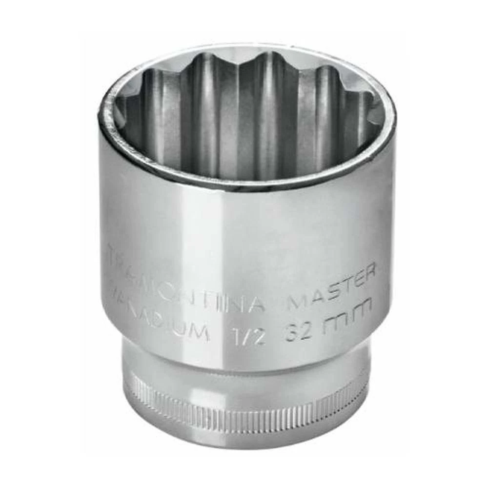 Soquete Estriado 1/2'' 16mm Cromado - Uso Profissional