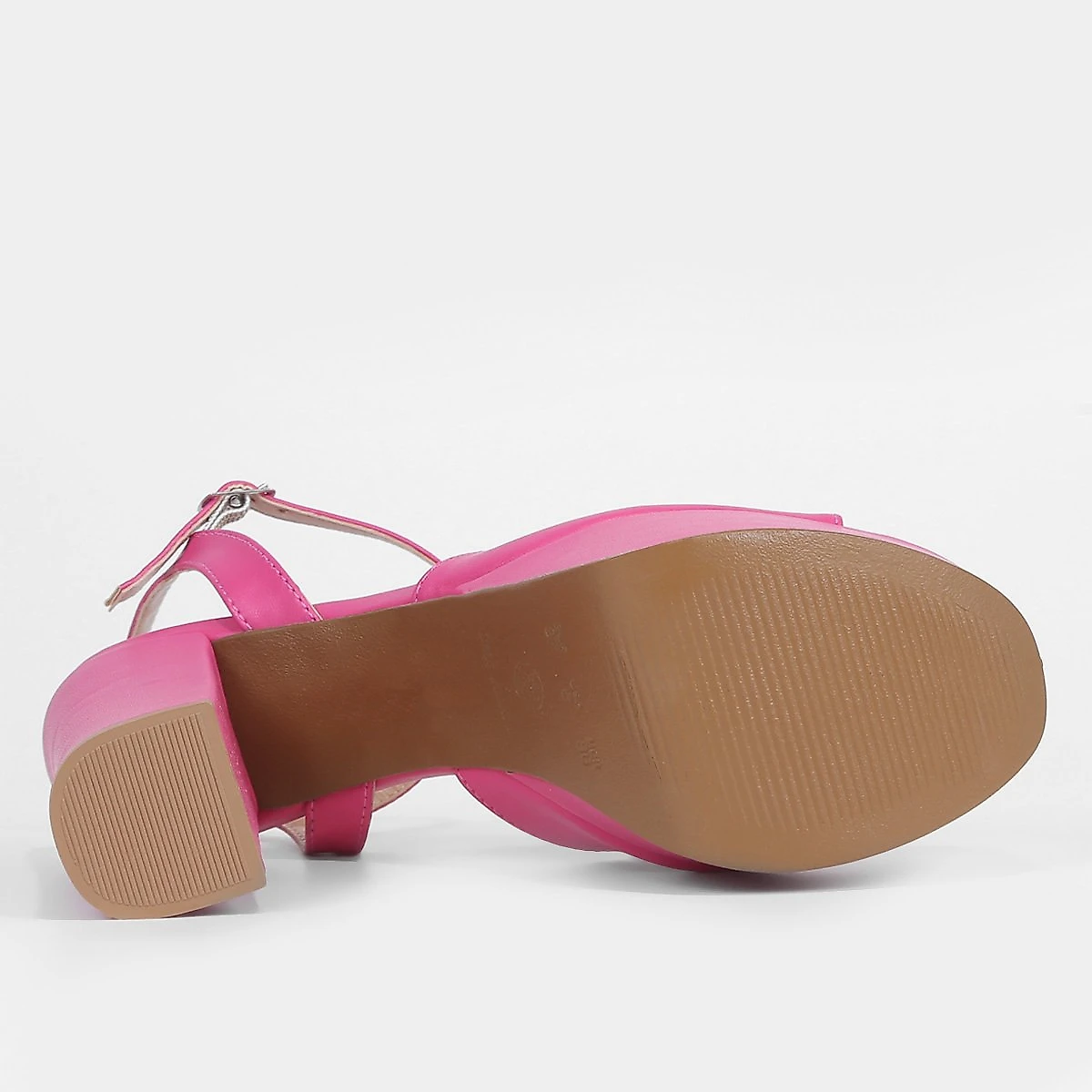 Sandália Shoestock Meia Pata Alta Bico Redondo Feminina Pink - 34