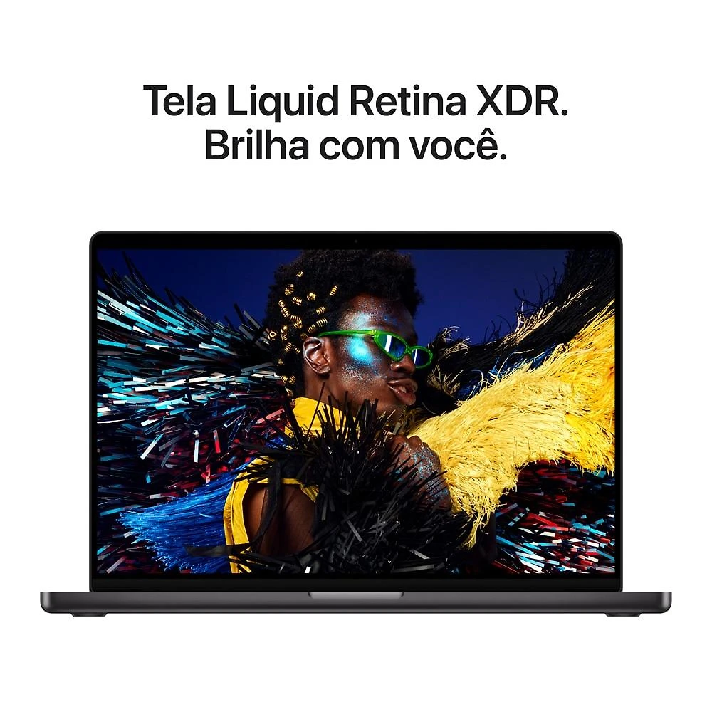 MacBook Pro 16" Apple M5 Pro chip com 18 núcleos CPU e 20 núcleos GPU  48GB  1TB SSD - Preto espacial