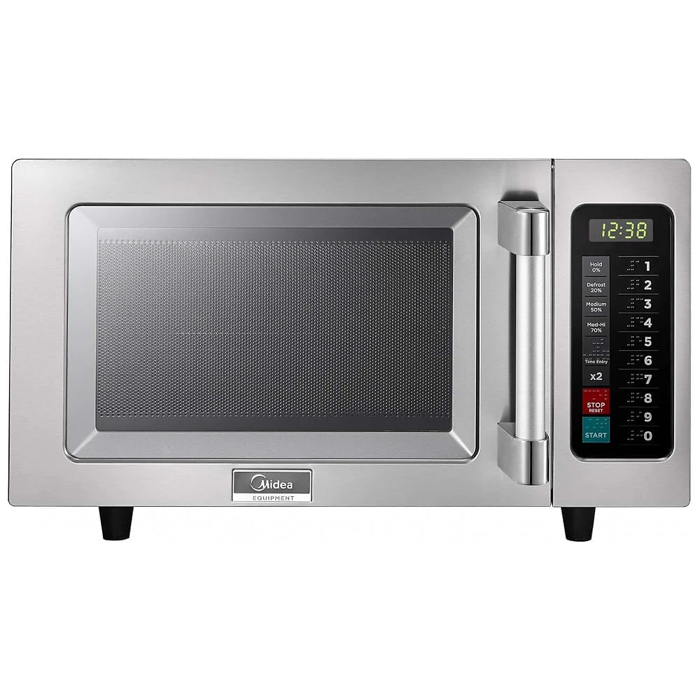 Micro ondas 25 Litros Multifuncional de Aço Inoxidável, 1000W, 110v, MIDEA EQUIPMENT 1025F1A, Prateado