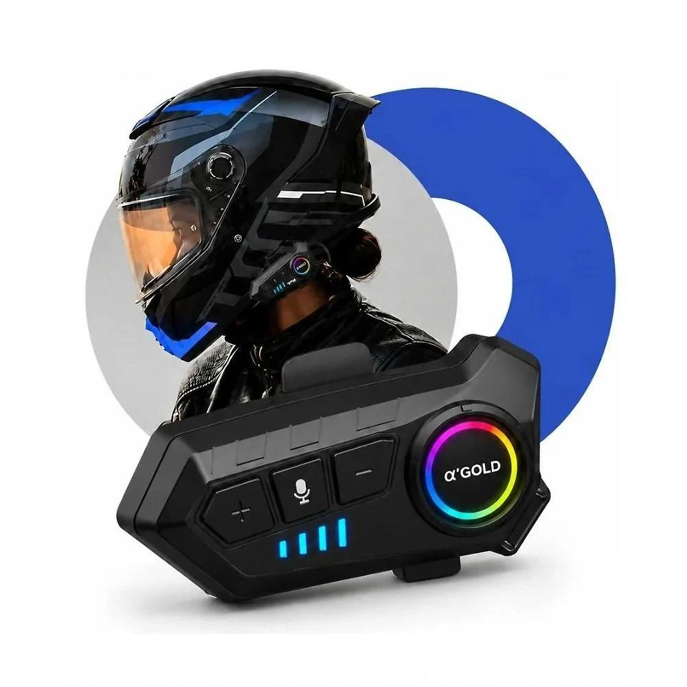 Fone de Ouvido para Capacete MCF-36 Bluetooth 5.3 sem Fio IPX6 Preto