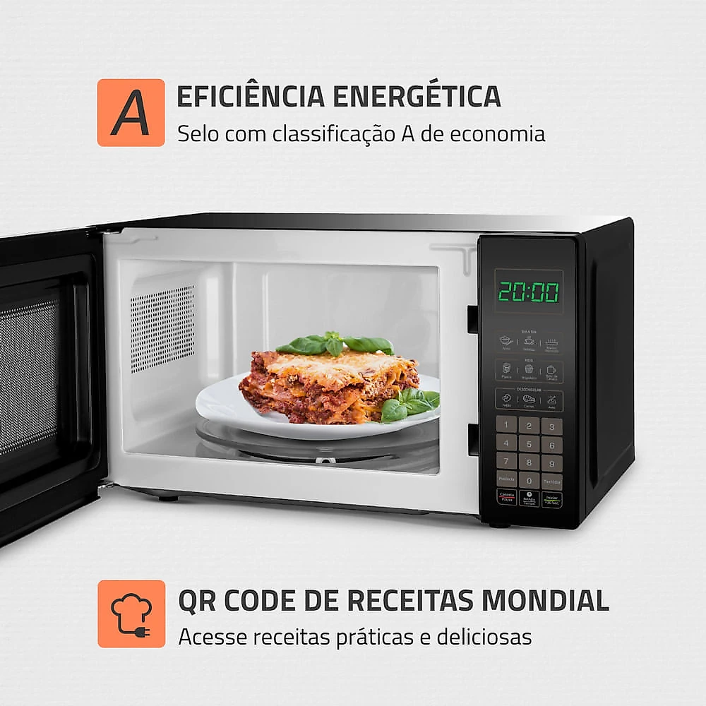 Forno Micro-ondas 21L Mondial MO01 Preto 127V 127V