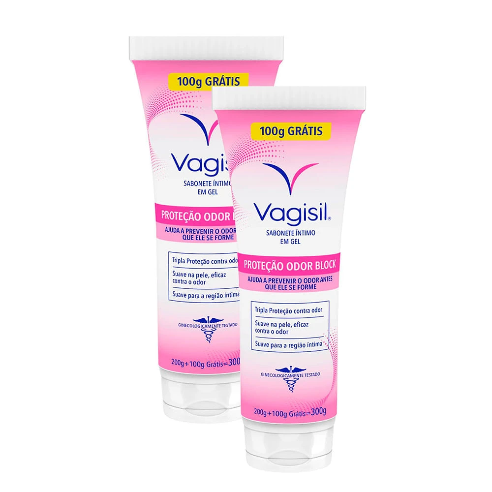 Sabonete Íntimo em Gel Vagisil Odor Block 200g e Ganhe 100g | Kit com duas unidades