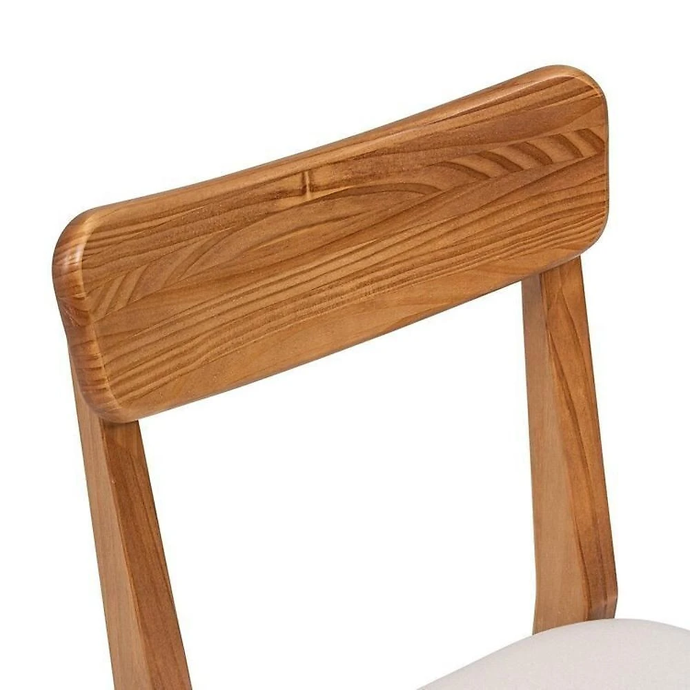 Conjunto Mesa de Jantar Redonda Madeira Maciça com 4 Cadeiras Estofadas Olmo Mel Mel