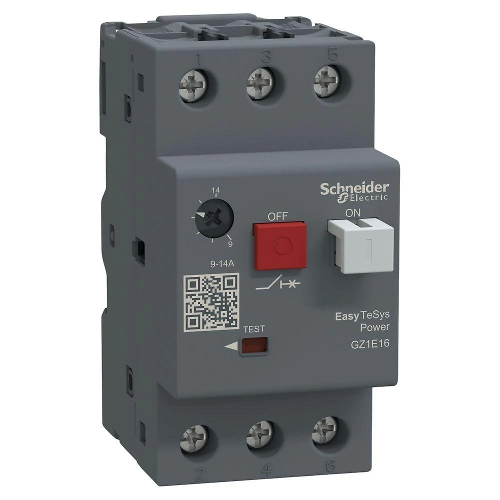 Disjuntor Motor Gz1-e16 Proteção IP 41 e IP 55 Termomagnético Tripolar 3D Inox Schneider Electric