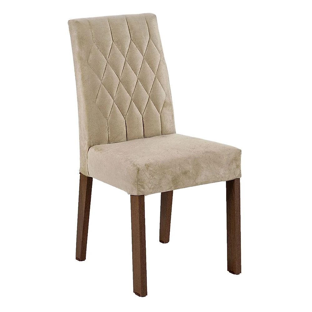 Conjunto Sala de Jantar Mesa Tampo de Vidro 4 Cadeiras Rustic Noemi Madesa Rustic/Imperial