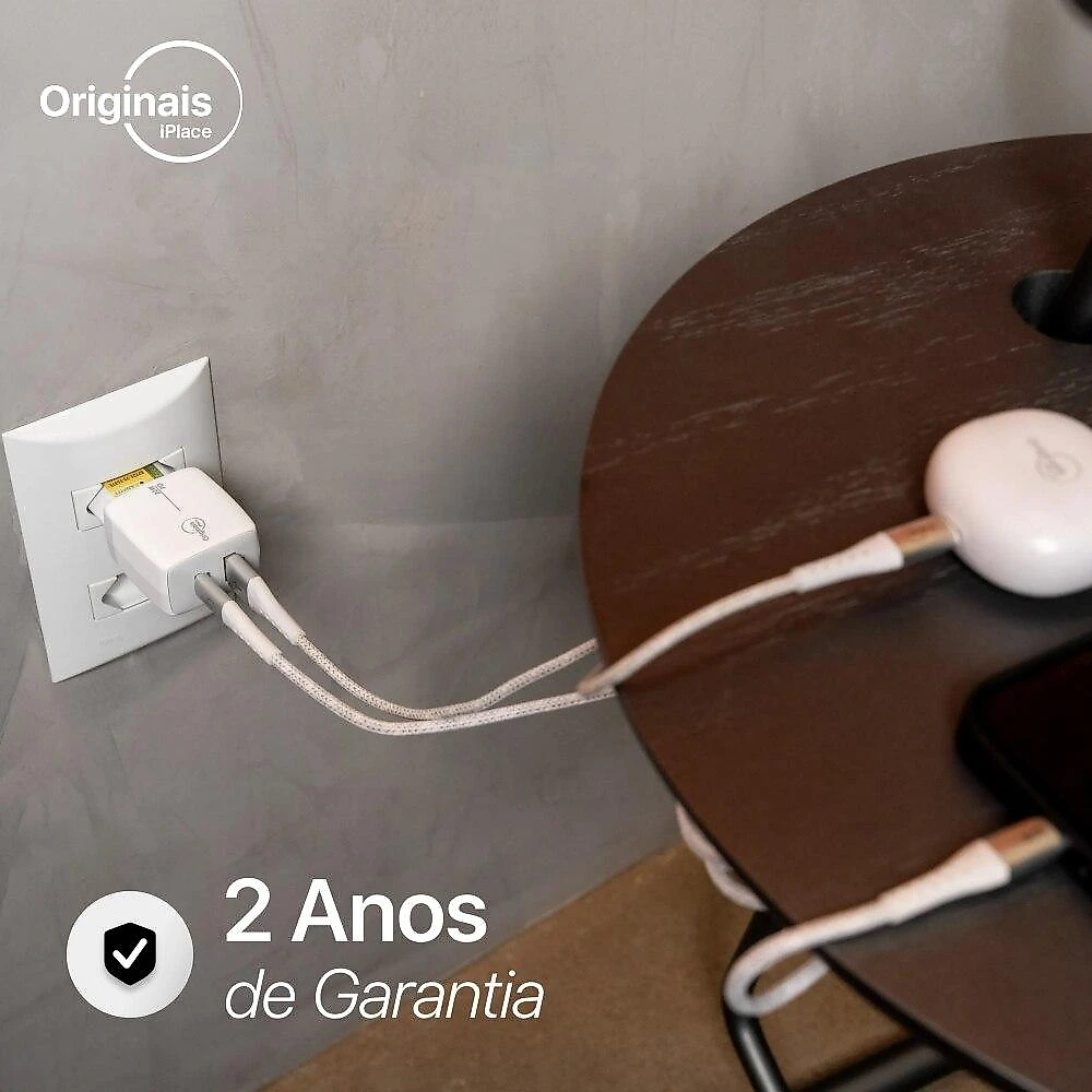 Carregador USB-C/USB, 30W, 2 Portas, Originais iPlace