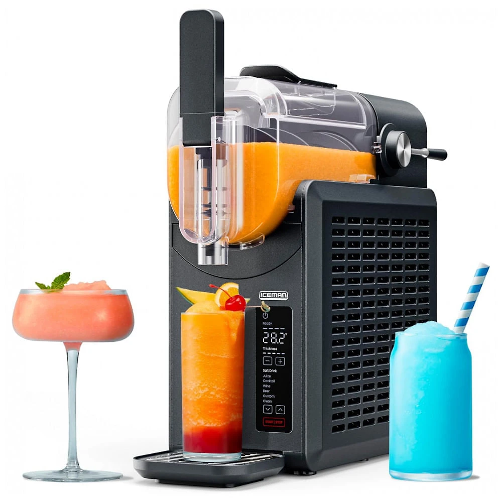 Máquina de Raspadinha Iceman SlushEase, Fabricante de Bebidas Congeladas com 5 Opções Personalizadas, Alavanca de Distribuição Fácil para Margaritas