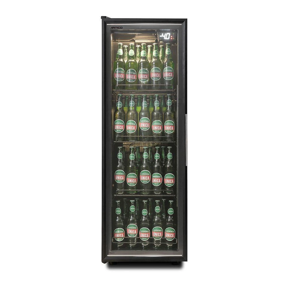 Cervejeira Vertical Ártico CV200 200L Porta Esquerda Vidro Duplo Preto 220V