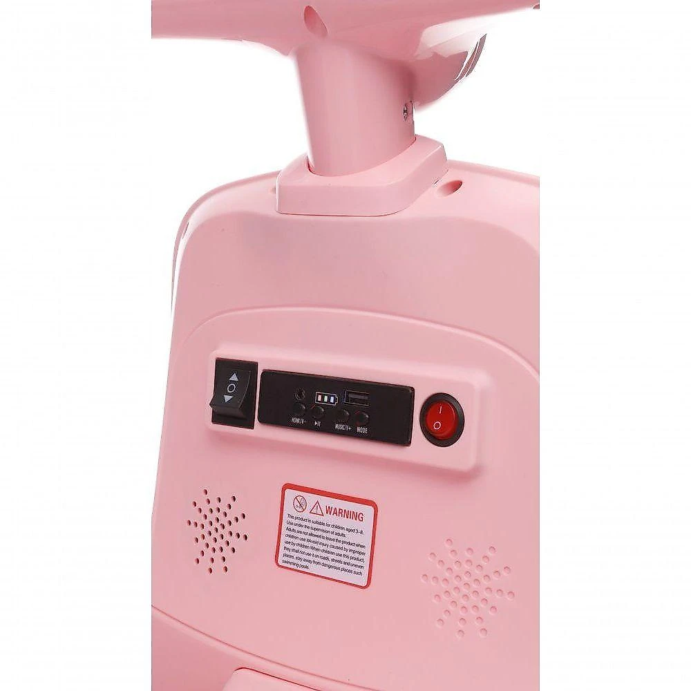 Moto Elétrica Infantil Sorveteria com Som e LED Rosa Unitoys 12V