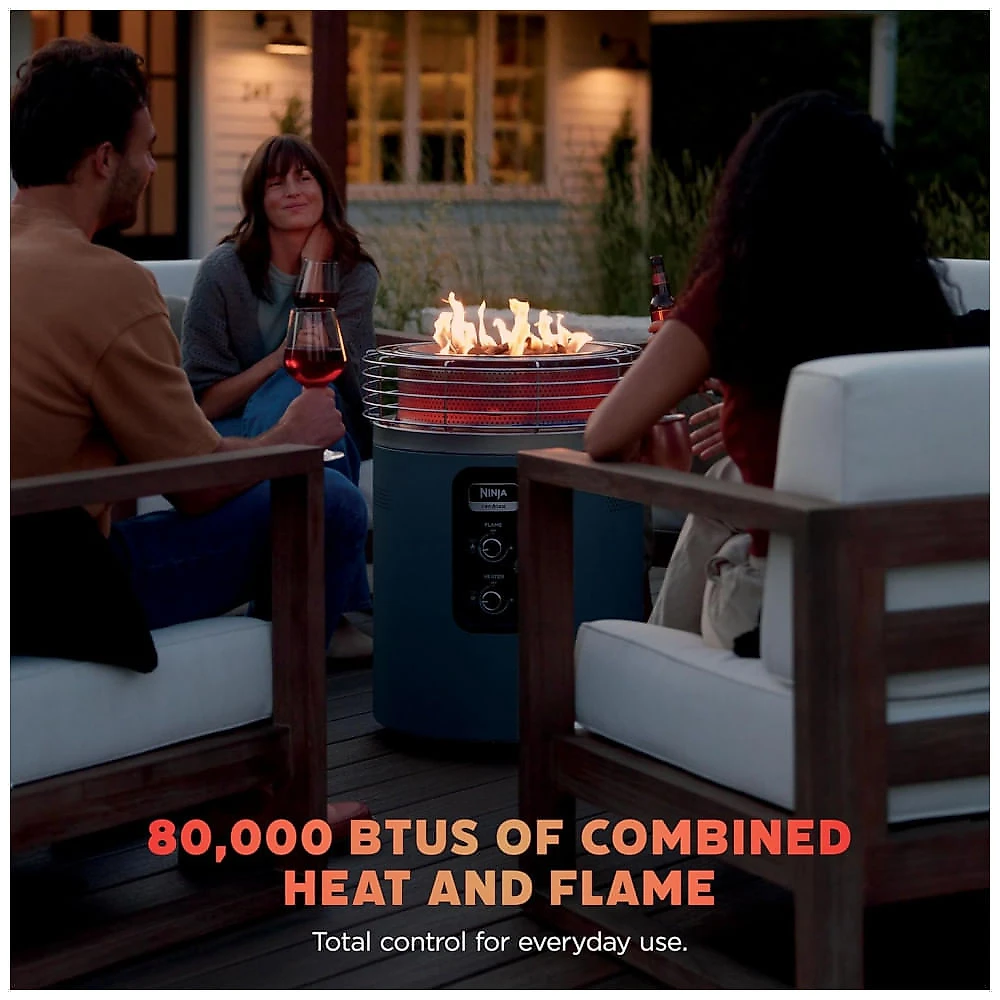 Ninja Fireside360 Aquecedor e Fire Pit Portátil 3 Modos Chama e Calor para Varanda e Camping