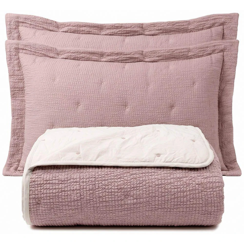 Kit Cobre Leito Versatil Bicolor Dupla Face Malva 3 PEÇAS Clara Luz Decora