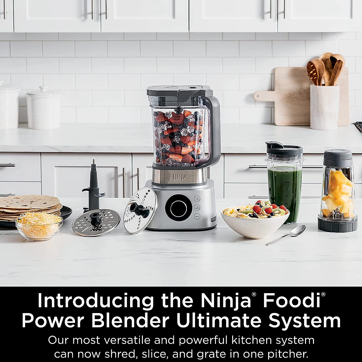 Ninja SS401 Liquidificador de Bancada 2L Aço Inoxidável 1 200W110V Prata