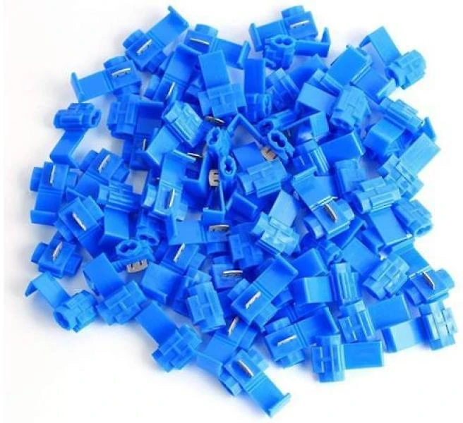 500Pçs Conector Derivação Emenda Cabos Fios Azul 1,5 A 2,5Mm