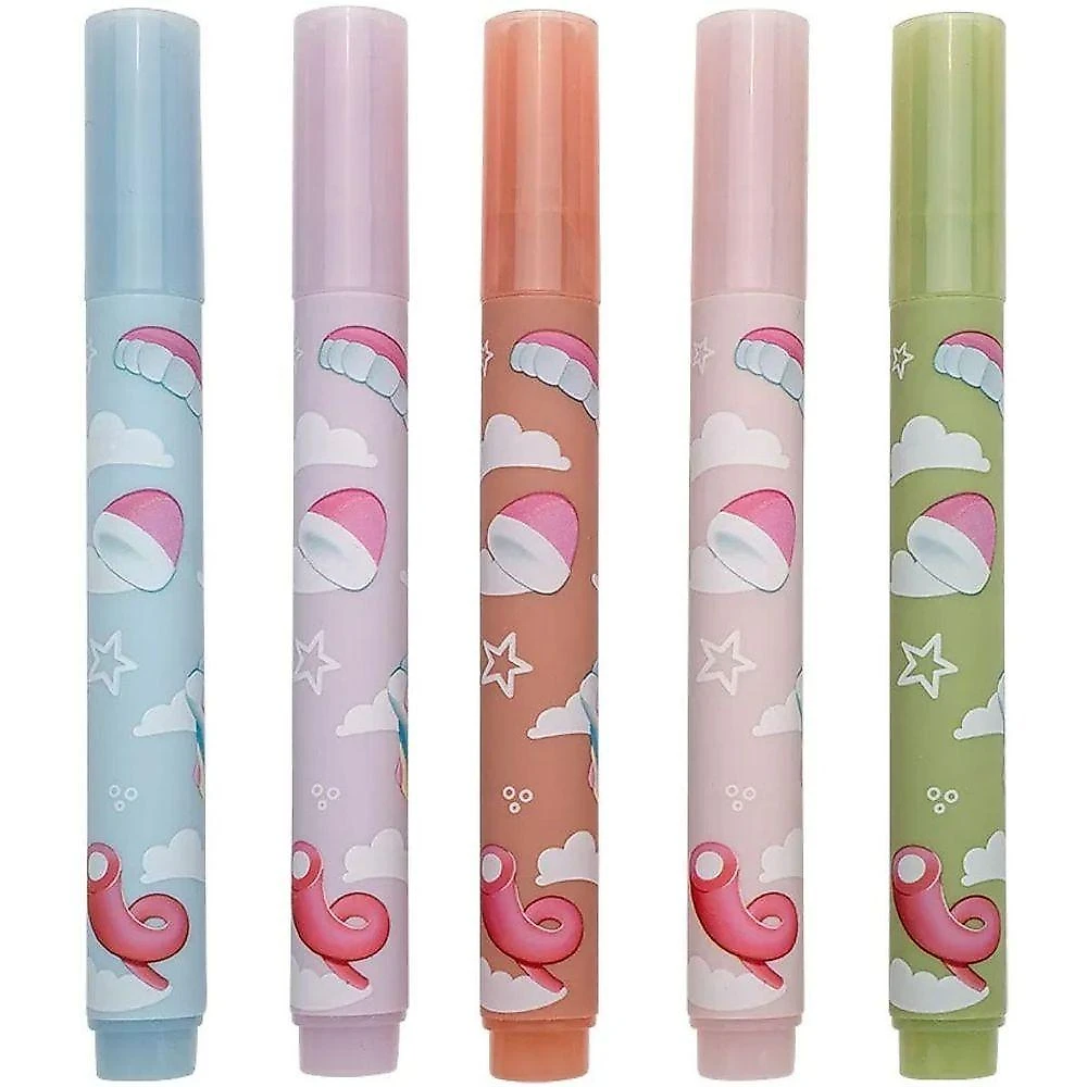 Marca-Texto Leoarte Aroma Fini Corpo Estampado Kit com 5 Unidades Sortido