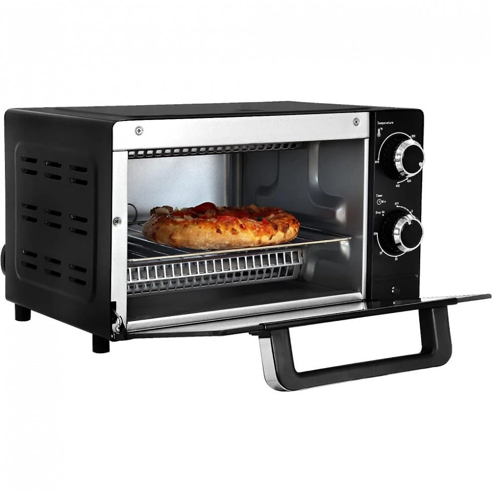 Forno Elétrico de Bancada Compacto com Controle de Temperatura e Temporizador, 110V 1000W, Koolatron TCTO09, Preto