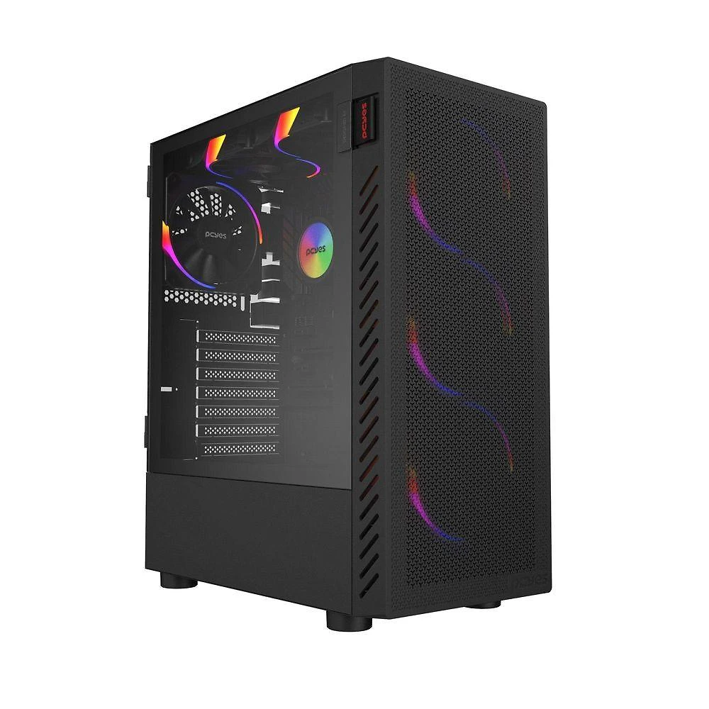 Gabinete Gamer Bolter Black Vulcan - Lateral Em Vidro -...
