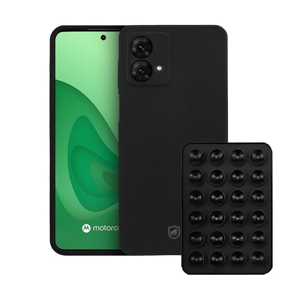 Kit Capa Silicon Veloz Para Moto G84 5g + Ventosa Preta