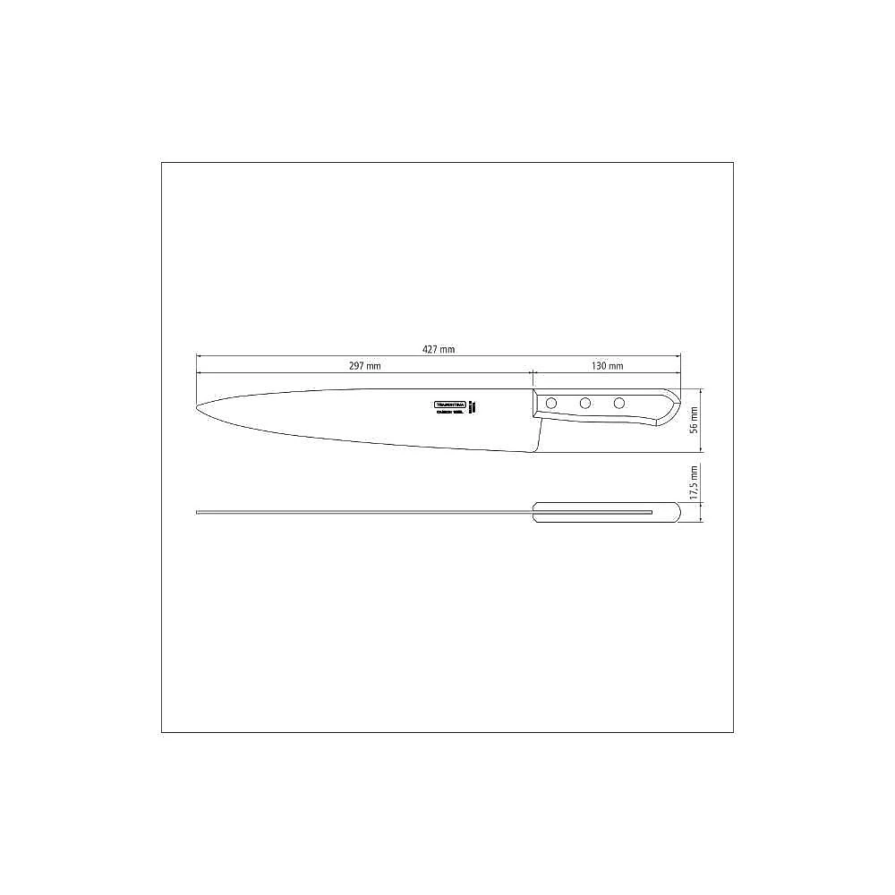 Kit 8 Facas Peixeira-cozinha 12 Lamina Clara - Tramontina