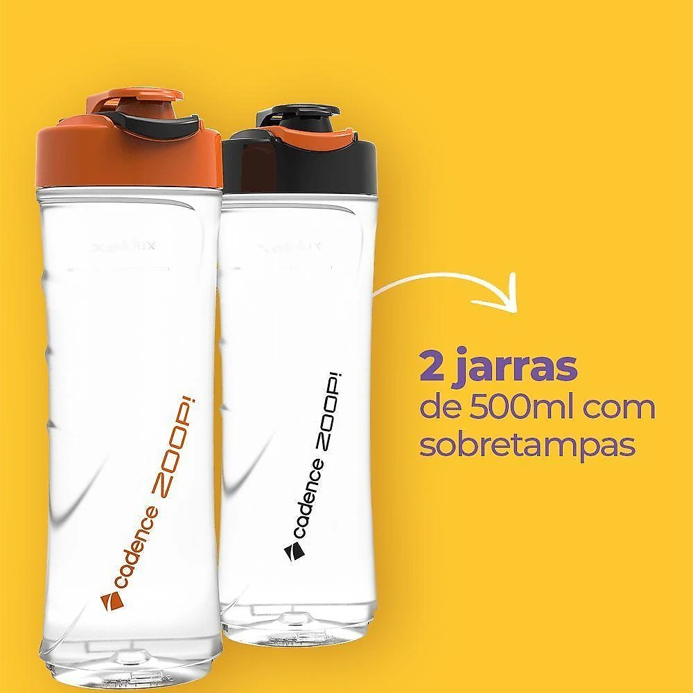 Blender cadence zoop contrast bld701 1 velocidade 600w preto com jarras squeeze 0,5l 220v