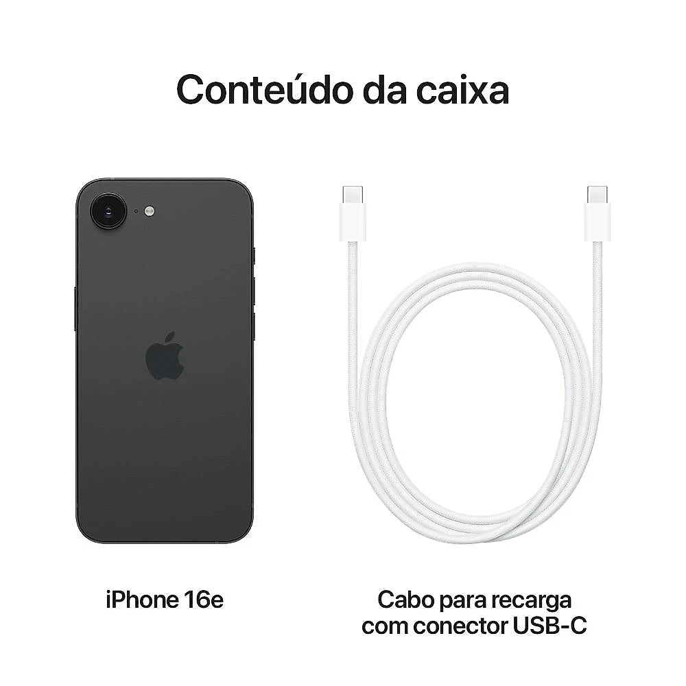 iPhone 16e Apple Preto, 128GB
