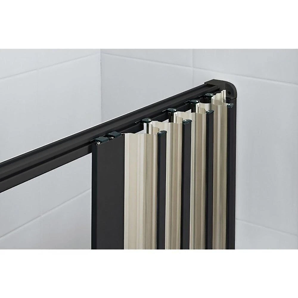 2 Kits Box Frontal de Pvc 185x100cm Sanfonado Bcf Preto