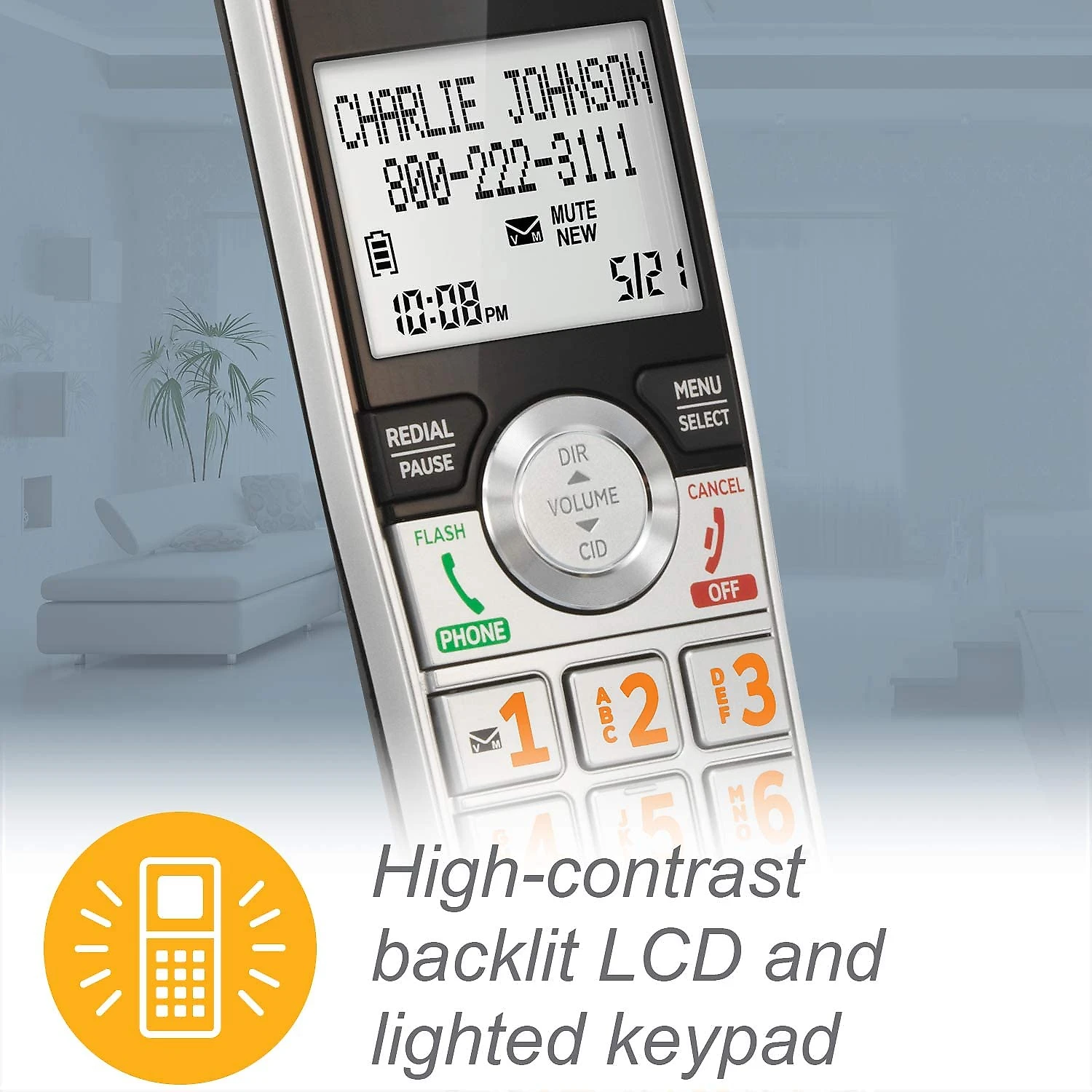 AT e T CL82307 Telefone sem Fio com Sistema de Atendimento Digital 3 Unidades