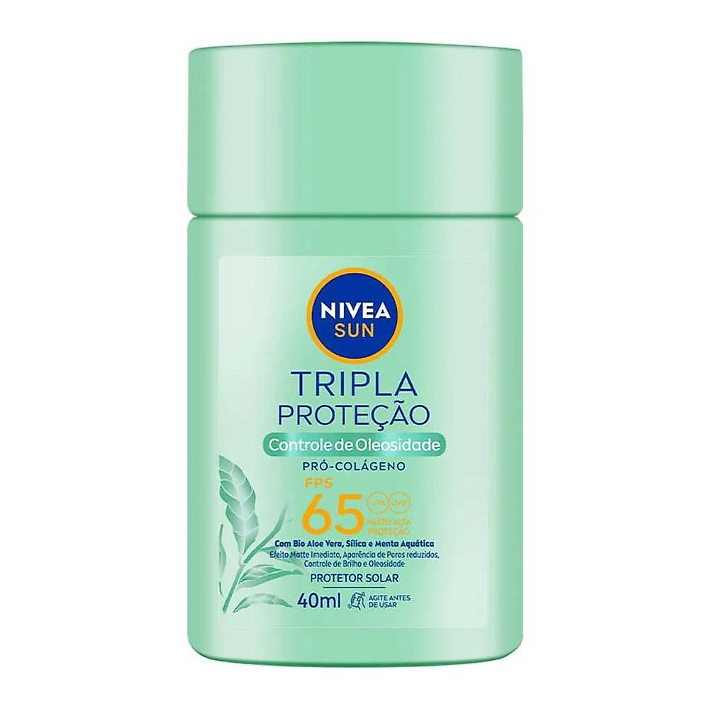 Protetor solar facial nivea sun tripla proteção controle de oleosidade fps65 40ml