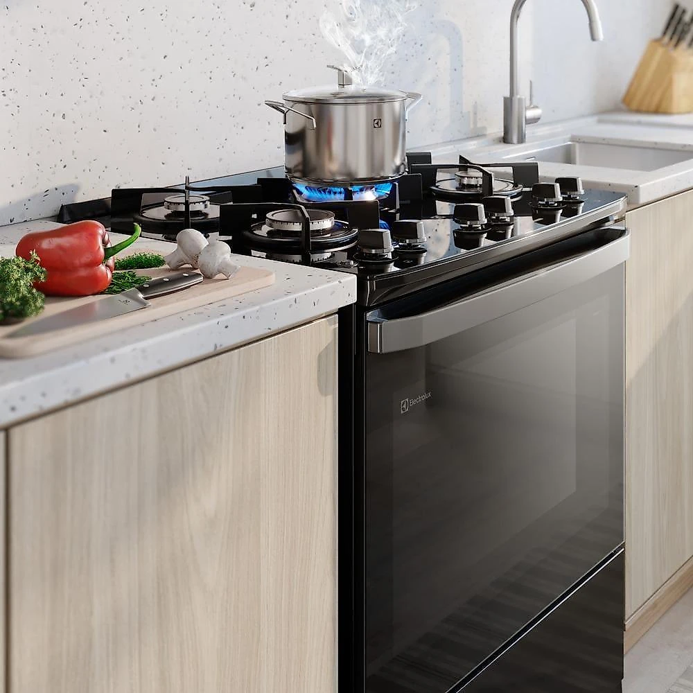 Fogão 5 bocas electrolux fe5gb efficient preto bivolt